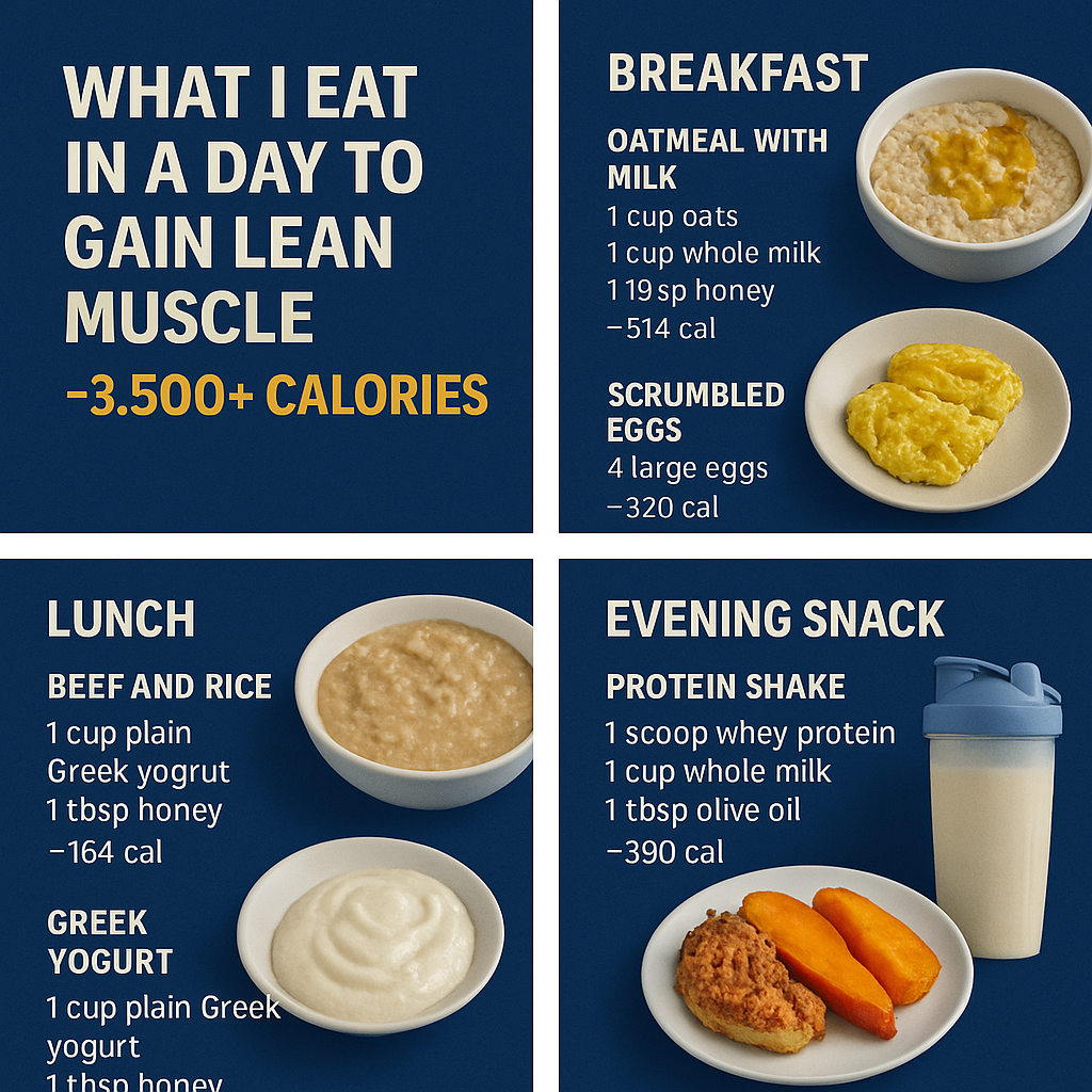 What I Eat in a Day to Gain Lean Muscle